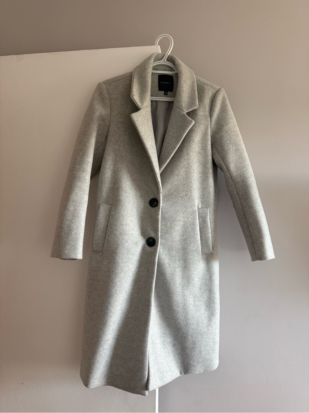 Dynamite Light Gray Long Coat